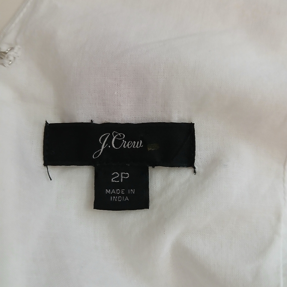 J. Crew Beaded Embroidered Floral Peplum Top White Size 2P - Picture 8 of 8